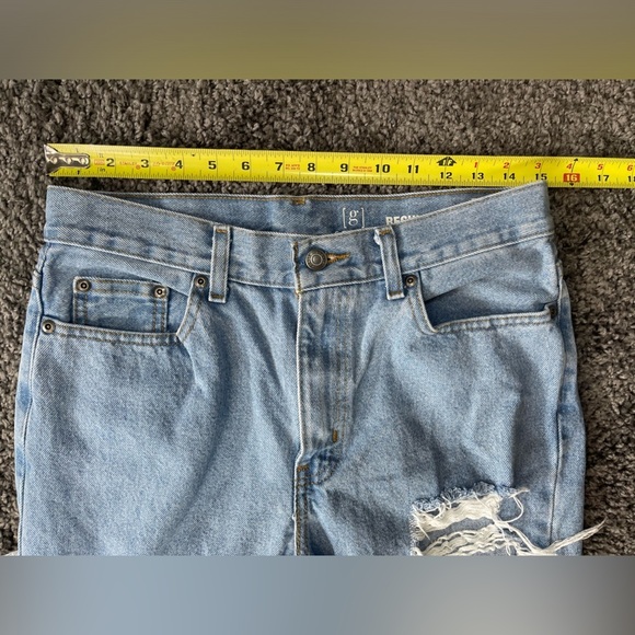 George jeans light blue very distressed denim jeans size 30x 30 - Picture 12 of 14